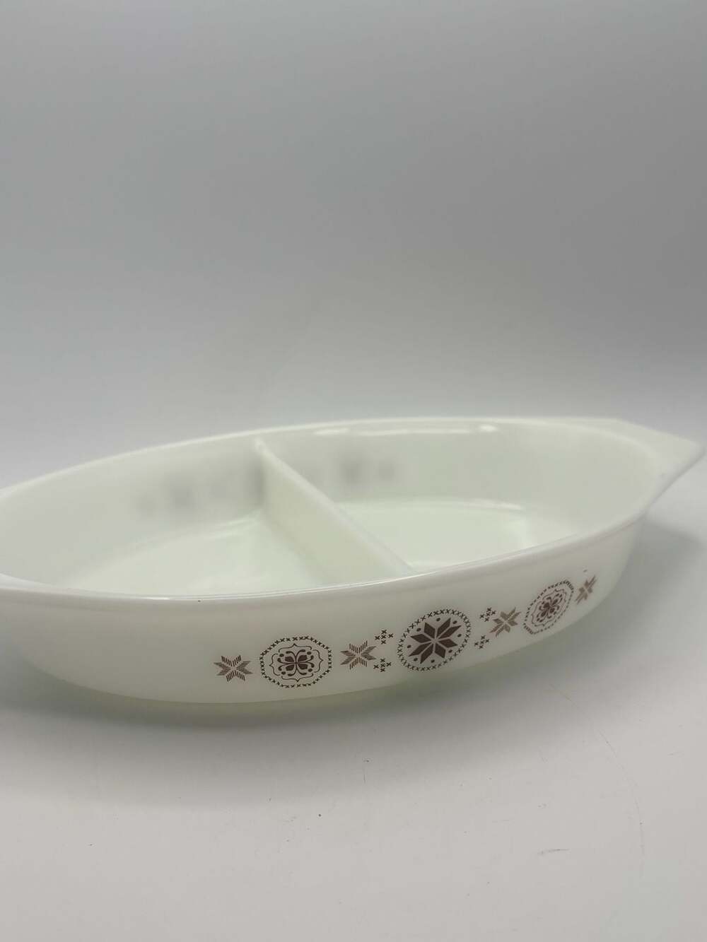 Vintage Pyrex Town & Country 1.5 Quart Divided Casserole Baking Dish